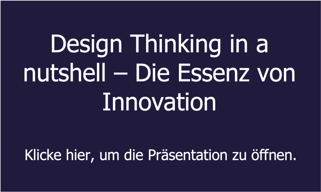 Design thinking präsentation